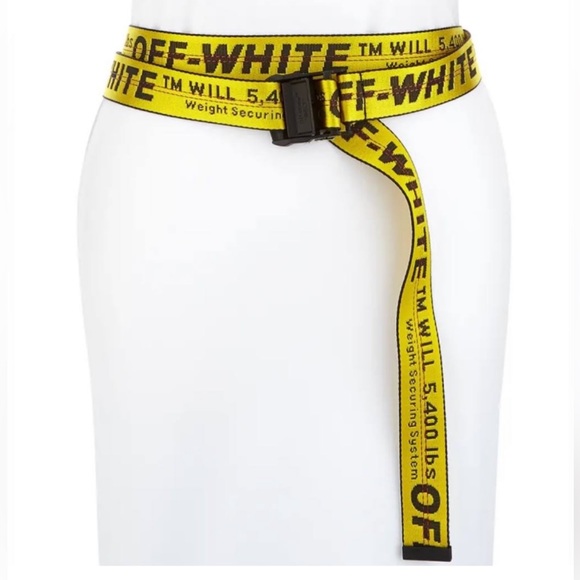 OFFWHITE Classic Industrial Belt in yellow. main image 6